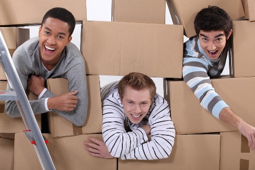 Removal boxes and household items prepared for a Barking move