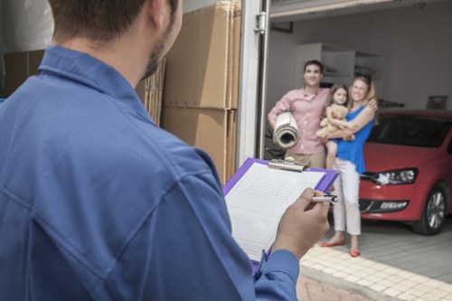 Barking moving van service planning access and loading