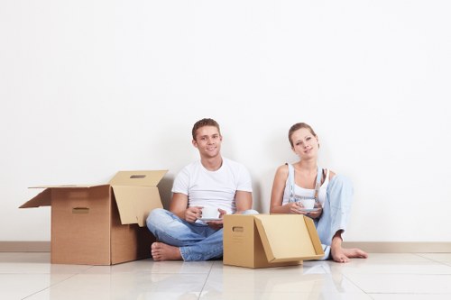 Local moving van helping with flat and office moves in Barking