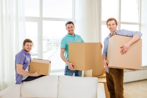 Moving team planning a home relocation in Barking