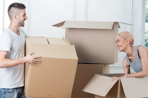 Removal van loaded for a Barking flat or house move