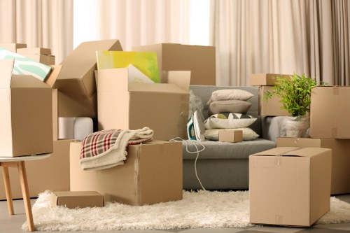 Furniture being moved from a Barking apartment
