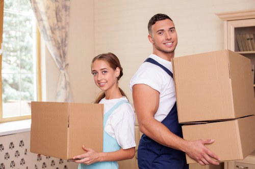 Local office relocation with furniture being moved safely