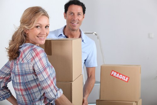 Packed household items prepared for a house removal in Barking