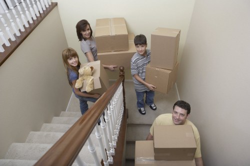 Furniture and boxes loaded for a Barking move
